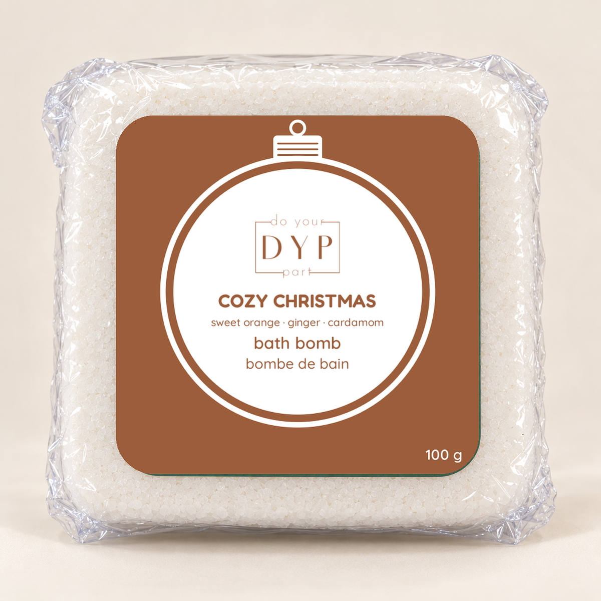 Fizz-mas Day 11 Cozy Christmas bath bomb – sweet orange, ginger, cardamom