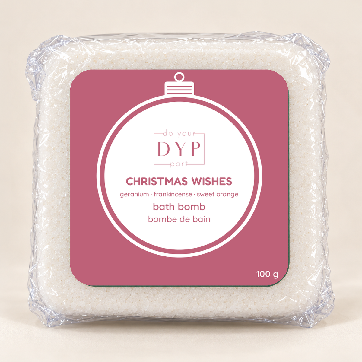 Fizz-mas Day 12 Christmas Wishes bath bomb – geranium, frankincense, sweet orange