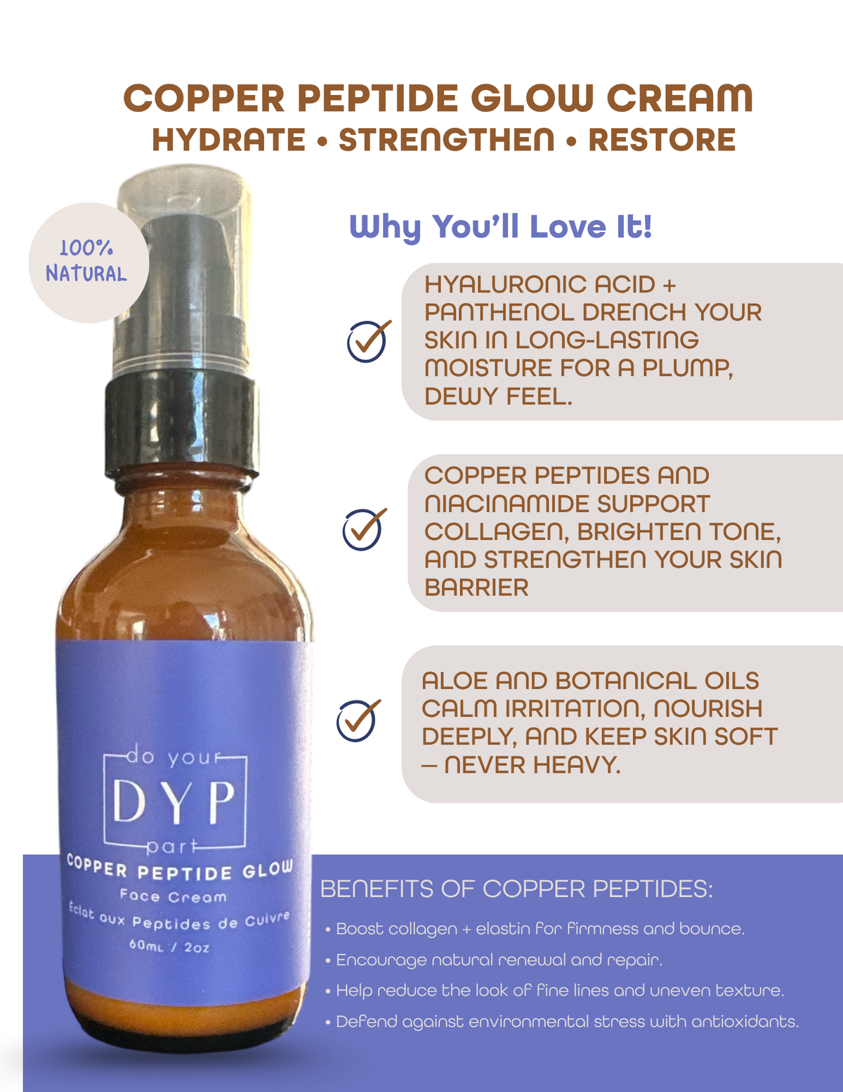 Copper Peptide Face Cream – Firming Moisturizer